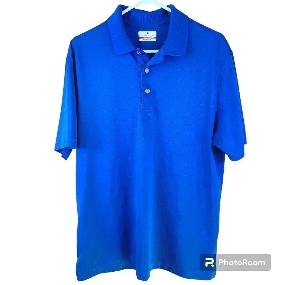Grand Slam royal blue short sleeve golf shirt
